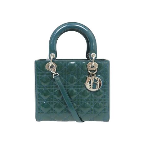 sac lady dior vert|SAC A MAIN CHRISTIAN DIOR LADY M CUIR VERNI VERT .